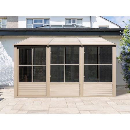 Gazebo Penguin Florence Wall Mounted Solarium 10x16 Metal Roof W1610MR-12
